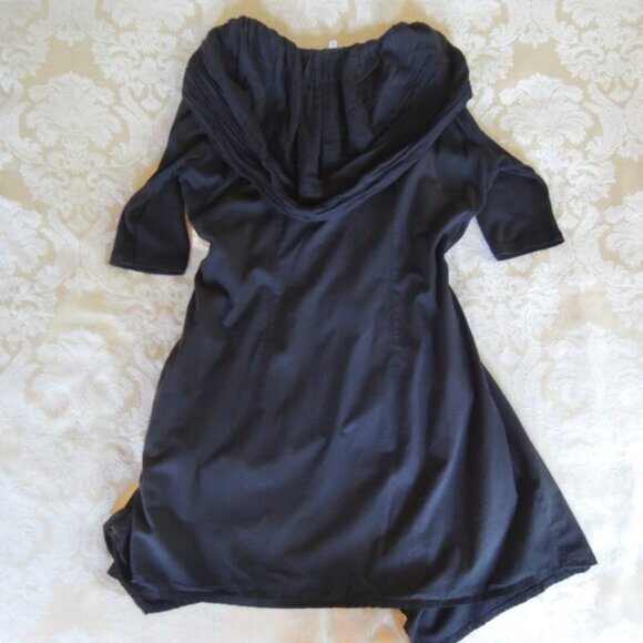 Prairie Underground Black Cloud Raven Hooded Dress Tunic L - Picture 11 of 12